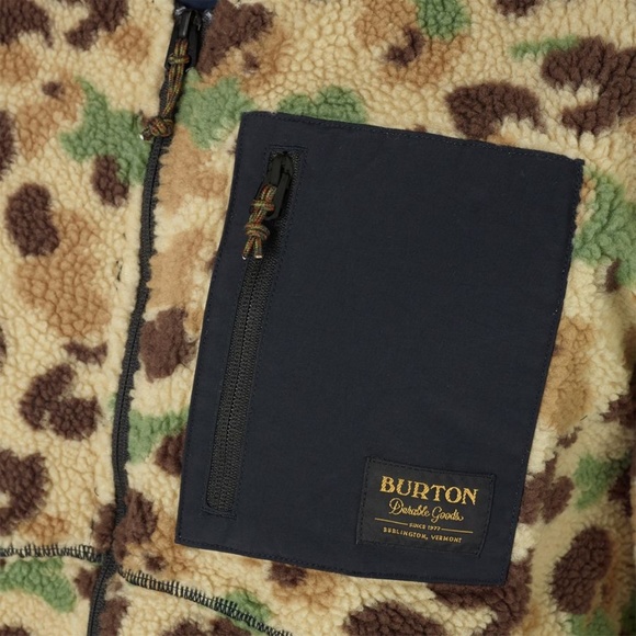 NWT Burton Full- Zip Fleece Jacket Duck Camo - Picture 3 of 3